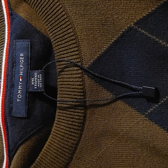 NWOT Tommy Hilfiger Men's Argyle Sweater Size XXL - Picture 7 of 9